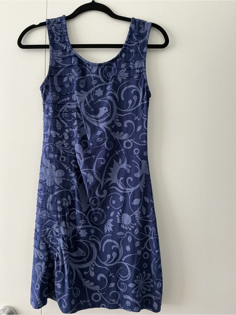 Kali Navy Floral-Print Knee-Length Dress